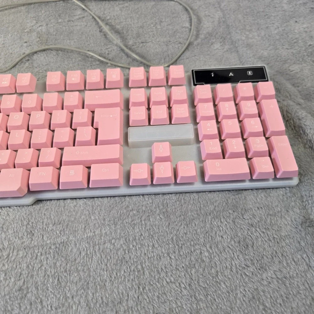 Sarina Gamer Girl LED Gaming Keyboard Pink‎ White Wired USB SA-PC4-PNK Works